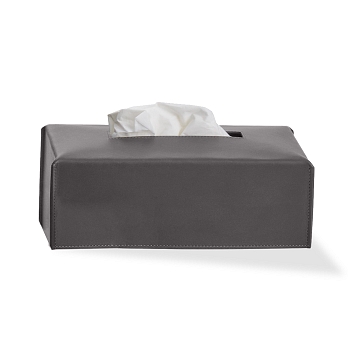 Фото Диспенсер для салфеток Decor Walther Nappa 0938093 настольный, натуральная кожа цвет: серый
