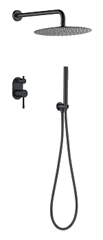 Фото Душевая система Boheme Uno 464-B черный матовый