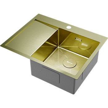 Фото Кухонная мойка Omoikiri Akisame 65-R-LG 4973084 светлое золото