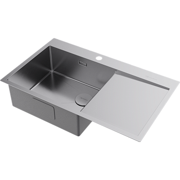 Фото Кухонная мойка Omoikiri Akisame 86-L Side-IN 4997031 нержавеющая сталь