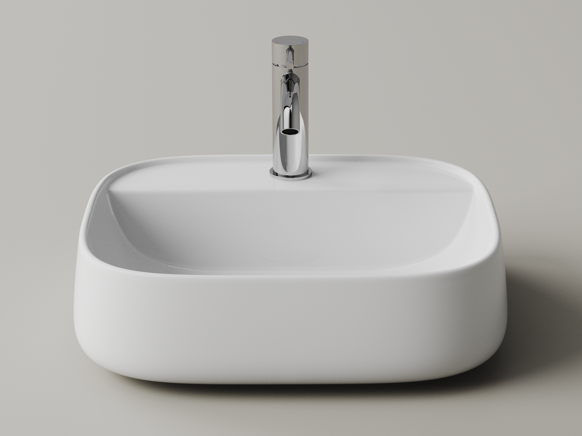 Фото Раковина Ceramicanova Fonte CN5051 накладная 50 × 42,5 × 14,5 см, белый глянцевый