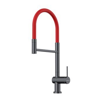 Фото Смеситель для кухни Omoikiri Kanto 2 Plus-SB-GM-R 4994460 вороненая сталь