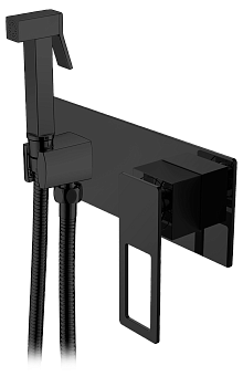Фото Гигиенический душ Boheme Q 147-BВ со смесителем черный матовый