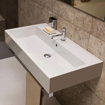 Фото Раковина Globo Classic SCQ911.BI накладная 90 см, цвет белый