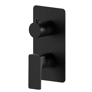 Фото Смеситель Newform B-Easy 72674E.01.093 для душа с переключателем на 2 потока, черный матовый
