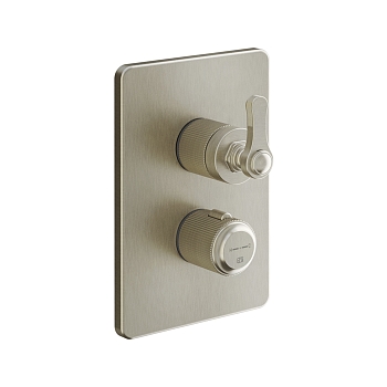 Фото Смеситель для душа Gessi Venti20 65135#149 термостат с переключателем на 2 потока, никель браш