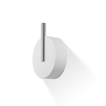 Фото Крючок Decor Walther Stone 0972755 подвесной, белый матовый/сталь матовая