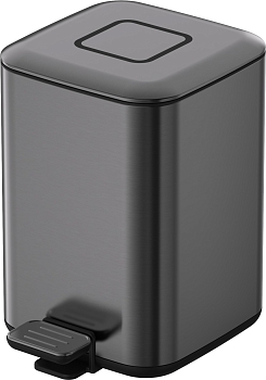 Фото Мусорное ведро Boheme Q 10948-GM, gun metall, графит матовый 9 л