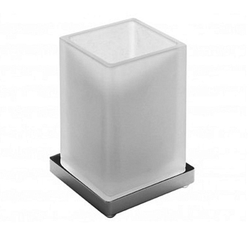 Фото Стакан Colombo Look B1641.CR-VAN настольный хром глянец/стекло матовое