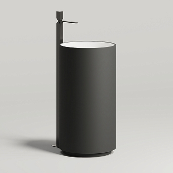 Фото Раковина Salini Armonia 130111SMRH RAL9011 напольная 45 см, цвет RAL9011