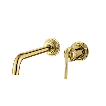 Фото Смеситель для раковины Boheme Eterna 175-G настенный золото глянец