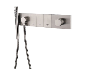 Фото Смеситель для душа Boheme Zodiac 132-SYS-NB на 3 выхода nickel brush, никель матовый