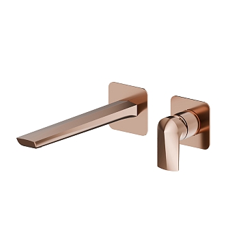 Фото Смеситель Newform Delta Zero 72230E.58.061 для раковины, медь глянец PVD