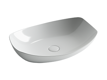 Фото Раковина Ceramicanova Element CN5016 накладная 56 × 40 × 14 см, белый глянцевый