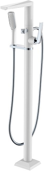 Фото Смеситель для ванны Boheme Venturo 379-W напольный белый/хром
