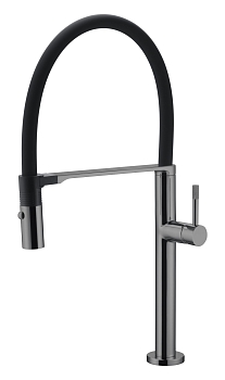 Фото Смеситель для кухни Boheme Uno 114-SGM графит глянец