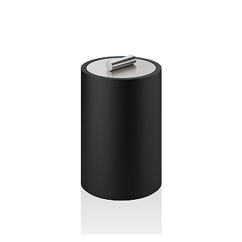 Фото Баночка Decor Walther Stone 0971465 настольная, сталь матовая/черный матовый