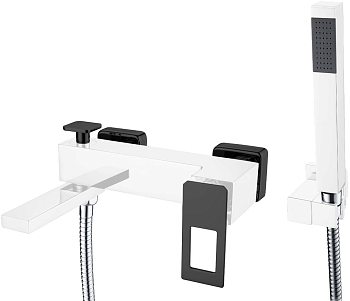 Фото Смеситель для ванны Boheme Q 143-CRB хром/черный