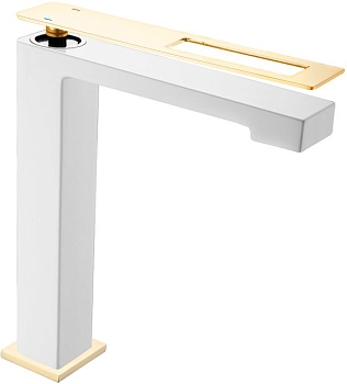 Фото Смеситель для раковины Boheme Q 142-WG золото/белый