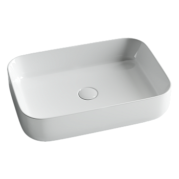 Фото Раковина Ceramicanova Element CN5004 накладная 60 × 42 × 13,5 см, белый глянцевый