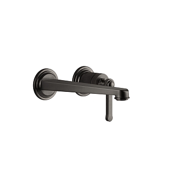 Фото Смеситель для раковины Gessi Venti20 65089#707, black metal brushed, черный металлик матовый