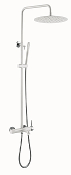 Фото Душевая стойка Boheme Uno 468-WCR белый матовый/хром глянец