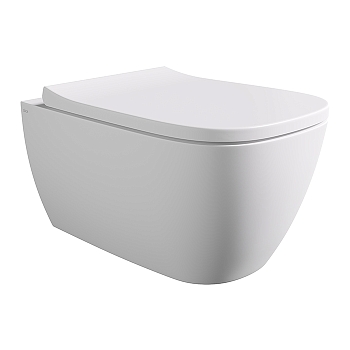 Фото Унитаз подвесной Alice Wunder безободковый белый матовый