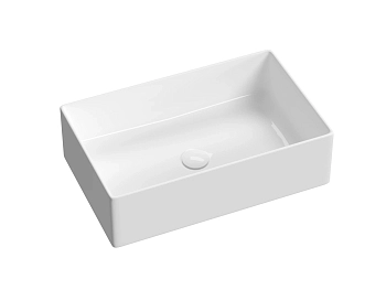 Фото Раковина Ceramicanova Adele CN6088 накладная 56 × 34,5 × 16 см, белый глянцевый