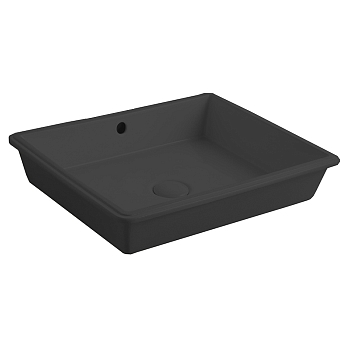 Фото Раковина Simas Top e lavabi d'Arredo S59 nero matt*0 встраиваемая 48 см, цвет черный матовый
