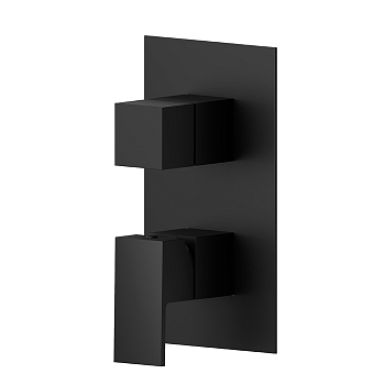 Фото Смеситель Newform Ergo Q 67694E.01.093 для душа с переключателем на 2 потока, черный матовый