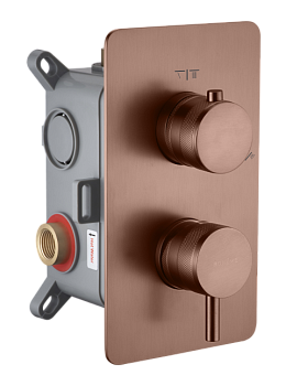 Фото Смеситель для душа Boheme Cell 135-2-BRB на 2 потока бронза браш