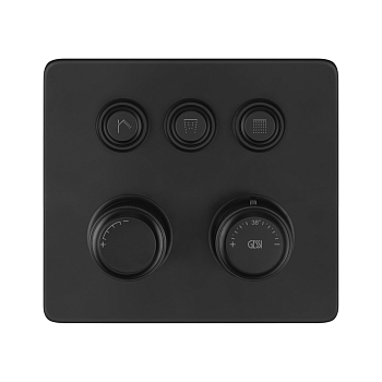 Фото Смеситель для душа Gessi Hi-Fi Eclectic 65234#299 термостат, черный матовый