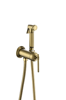 Фото Гигиеническим душ Boheme Eterna 177-MG со смесителем золото матовое