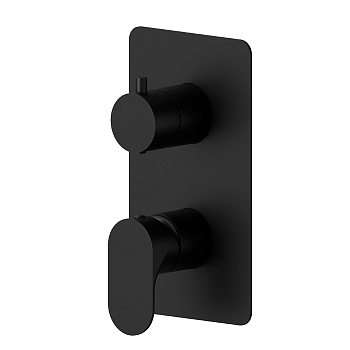 Фото Смеситель Newform Linfa II 69473E.01.093 для душа с переключателем на 2 потока, черный матовый