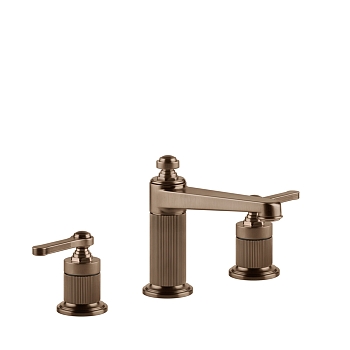 Фото Смеситель для раковины Gessi Venti20 65012#708 с донным клапаном, медь браш pvd