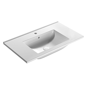 Фото Раковина Globo Lalita HA081.BI подвесная 81 см, цвет белый глянцевый