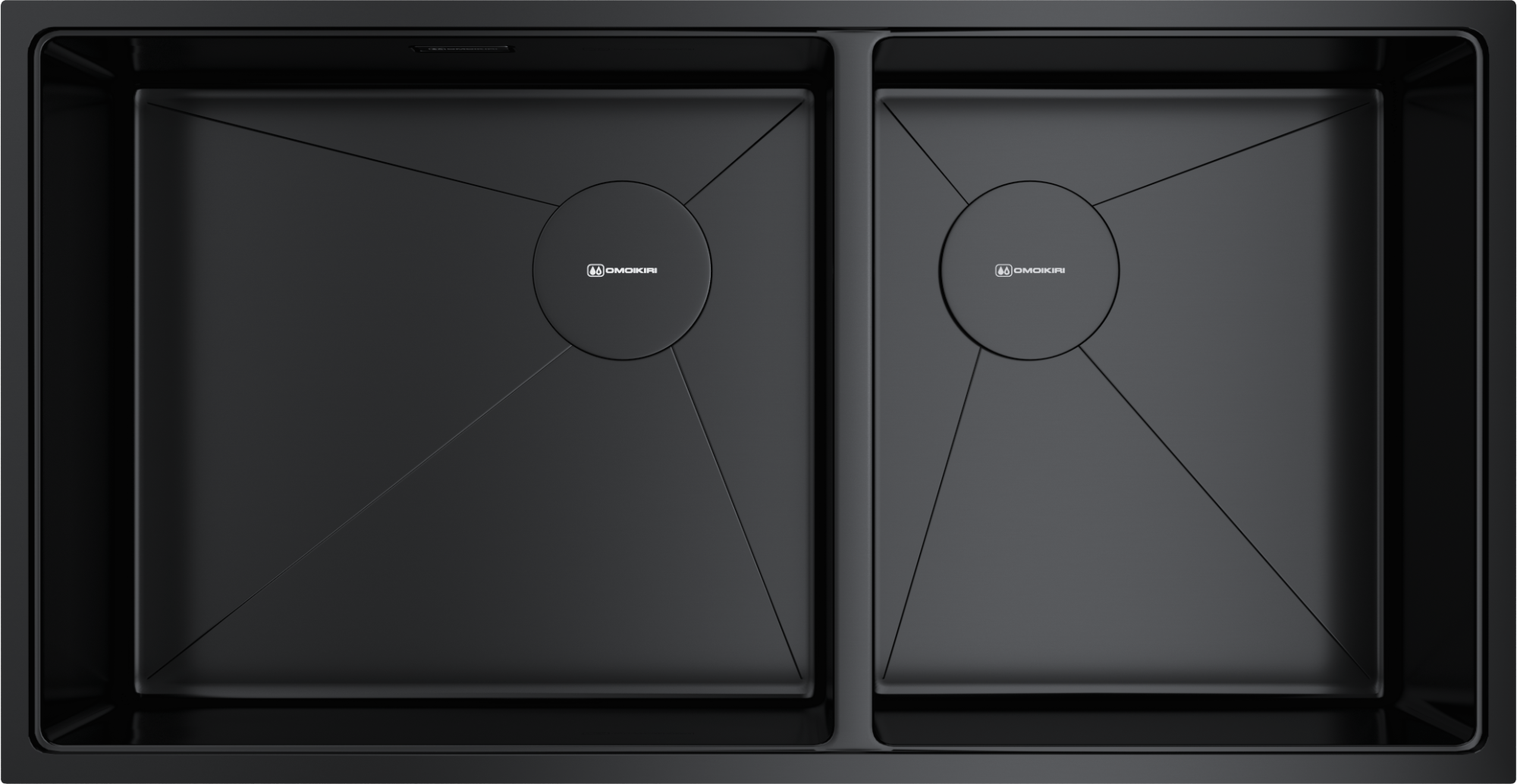 Фото Кухонная мойка Omoikiri Taki 85-2-LB-U/IF Side-GB 4997039 графит