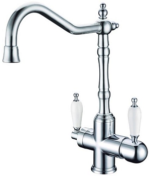 Фото Смеситель для кухни Boheme Tradizionale Oro 113 с краном для питьевой воды хром
