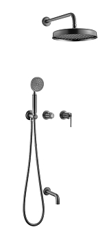 Фото Душевая система Boheme Eterna 174-2-GM gun metal, графит матовый