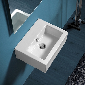 Фото Раковина Simas Flow FZ14bi*0 подвесная 43 см, цвет белый