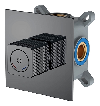 Фото Смеситель для душа Boheme Quad 154-5-SGM shine gun metal, графит глянец