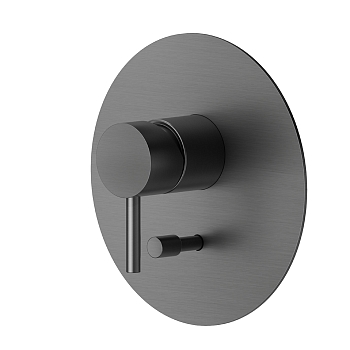 Фото Смеситель Newform X-Steel 316 69670EX.59.064 для душа с переключателем на 2 потока, оружейная сталь браш PVD