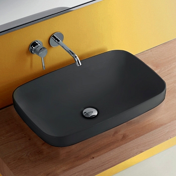 Фото Раковина Kerasan Tribeca 514331 накладная 60 см, цвет черный матовый