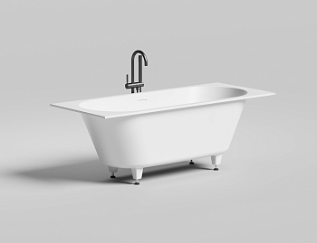 Фото Ванна Salini Ornella Axis Kit 170x70 104713MF встраиваемая из литьевого мрамора, покраска по RAL матовая