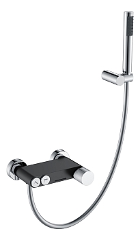 Фото Смеситель для ванны Boheme Stick 123-BCR.2 черный матовый