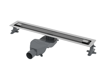 Фото Душевой лоток Boheme B&T Infinity 981-80-CR, 80 см, с сифоном, хром брашированный