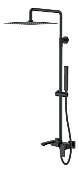 Фото Душевая стойка Boheme Qubic 478-B черный матовый