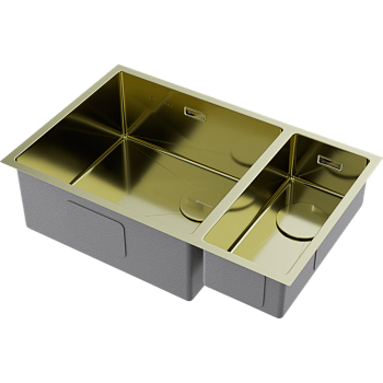 Фото Кухонная мойка Omoikiri Taki 69-2-U/IF-L Side-LG 4997051 светлое золото