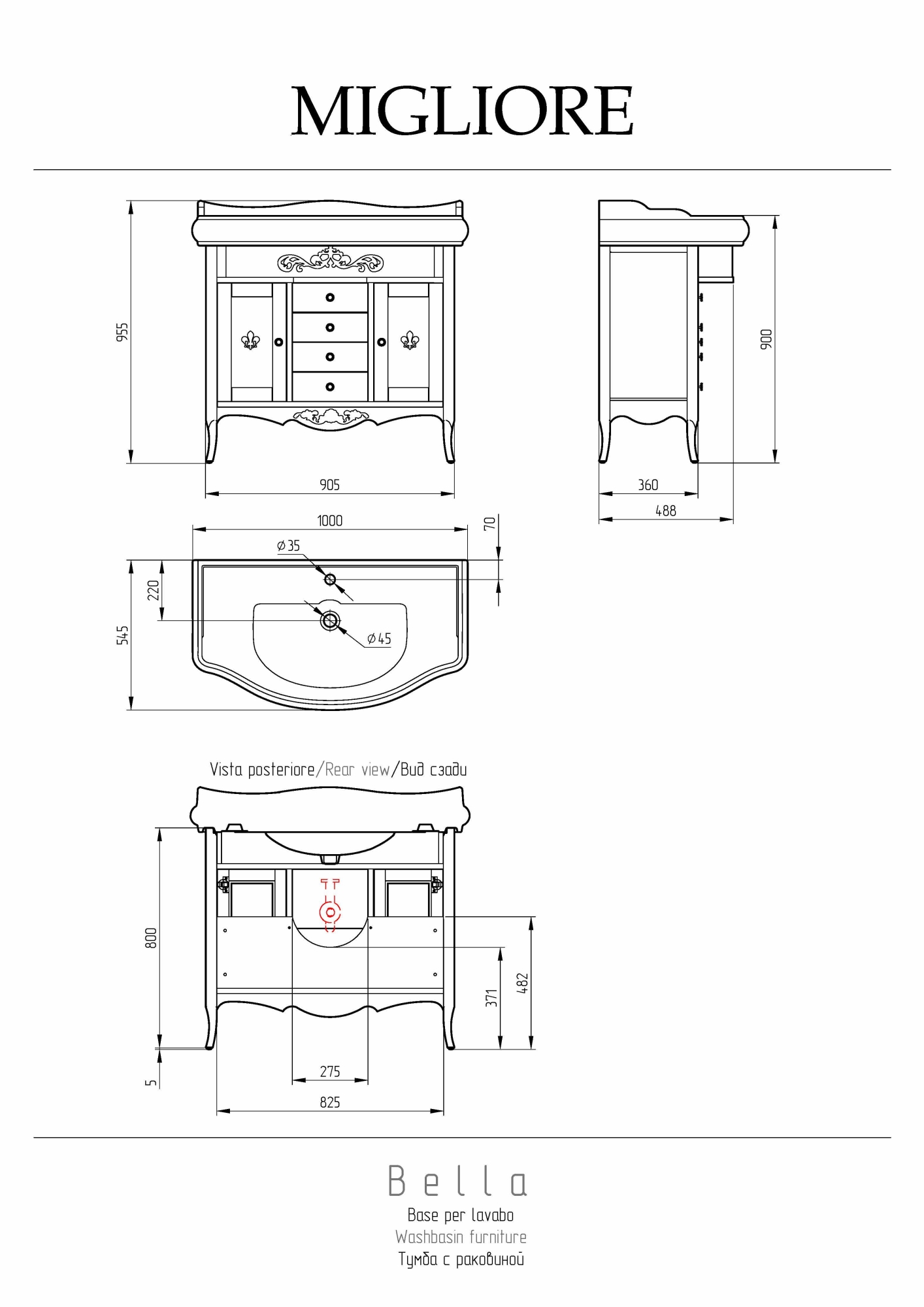 Фото Тумба Migliore Bella 25931 Decape Sabbia