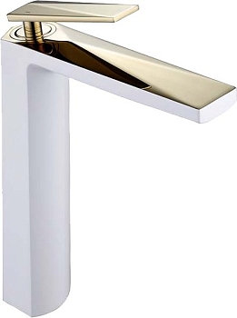 Фото Смеситель для раковины Boheme Venturo 382-W золото/белый